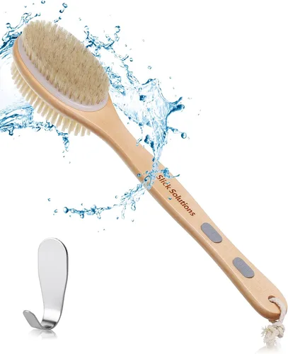 Miniatura 10 de Cepillo de ducha de doble cara Slick - Depurador de espalda, cepillo de baño mango largo