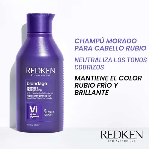 Miniatura 2 de Redken Blondage Purple Shampoo For Blonde, Bleached or Highlighted Hair - Neutralizes Brassy Tones With Salicylic Acid, Color Depositing