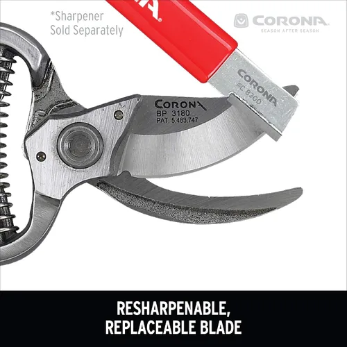 Miniatura 3 de Corona BP 3180D Podador clásico forjado de bypass con capacidad de corte de 1 pulgada, 1", Rojo & NISAKU NJP650 El original cuchillo japonés