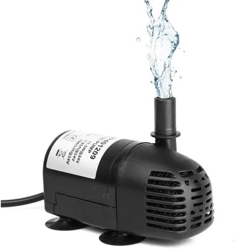 Bomba de agua sumergible sin escobillas de 12V-24V DC 196 GPH para fuente solar hidroponía y acuaponía
