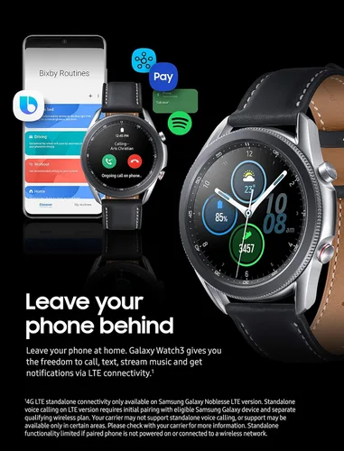 Miniatura 7 de Reloj inteligente Samsung Galaxy Watch 3 (1.614in, GPS, Bluetooth, LTE) con monitoreo avanzado de salud, seguimiento de fitness y batería de larga