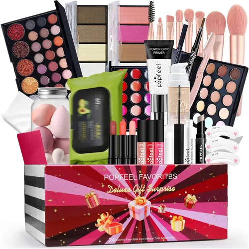 Miniatura 12 de Kit de maquillaje todo en uno rosa intenso para mujeres, kit completo, regalo de maquillaje para el día de la madre, para mujeres y niñas, paquete