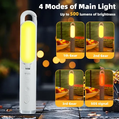 Miniatura 5 de Linterna LED para campamento, luz de emergencia recargable para cortes de energía, luz de techo portátil, linterna al aire libre, 9 modos
