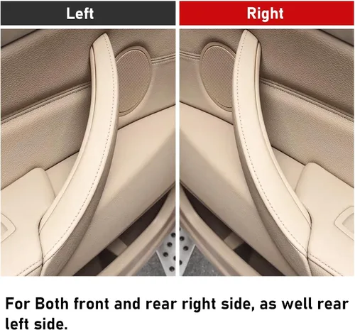 Miniatura 5 de TTCR-II Compatible con 2007-2013 BMW X5 cubierta para manija de puerta X6 2008-2014, 3 piezas de cubierta interior de manija de puerta beige para X5