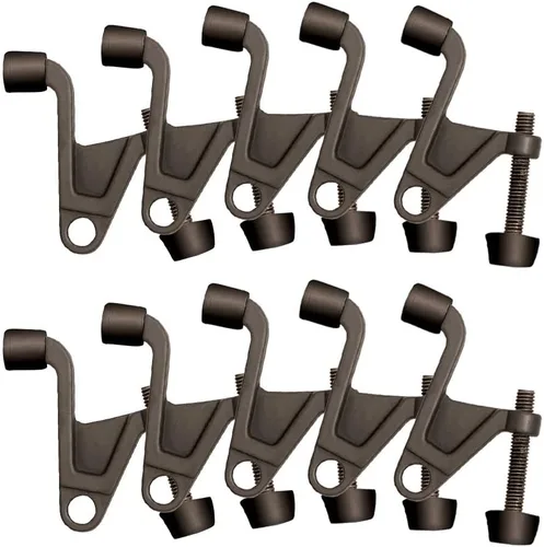 Miniatura 20 de Design House Design House 189118 - Protector de pared con bisagra de núcleo hueco con punta de goma, topes de puerta ajustables color negro mate