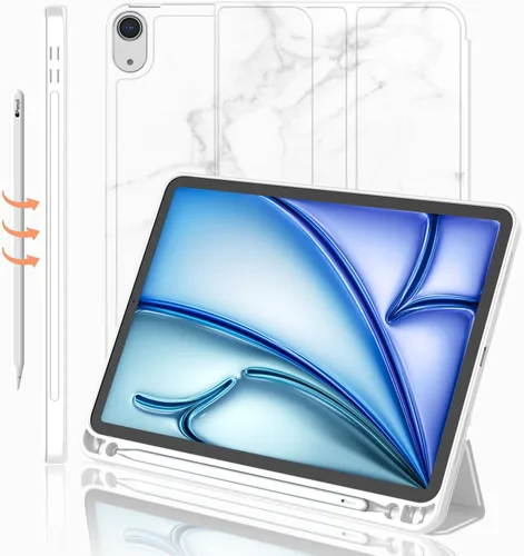 Miniatura 12 de iMieet Funda para iPad Air de 11 pulgadas M3 (2025) / M2 (2024), iPad Air de 5ª/4ª generación 2022/2020 de 10.9 pulgadas con soporte para lápices