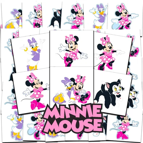 Miniatura 3 de Disney Paquete de tatuajes de Minnie Mouse para fiestas ~ 72 tatuajes temporales de Minnie Mouse perforados individuales de 2 x 2 pulgadas