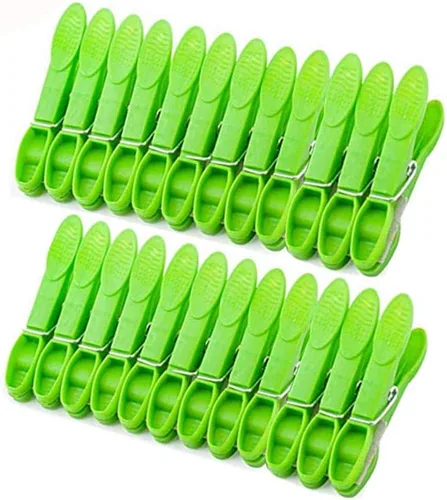Miniatura 14 de Clips de plástico resistentes antideslizantes para secar la ropa, pinzas resistentes para viajes, paquete de 24