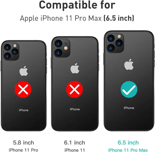 Miniatura 2 de AICase, compatible con iPhone 12/12 Pro/12 Pro Max/11 Pro/11 Pro Max iPhone 11 Pro Max (negro)