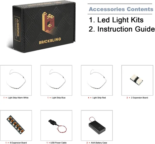 Miniatura 5 de BrickBling Luces LED para Lego Technic Planeta Tierra y Luna en órbita, kit de luz creativo compatible con Lego 42179 Sistema Solar Space