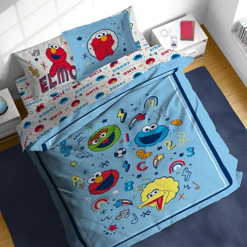 Miniatura 26 de Sunny Side Up Bluey & Friends - Juego de edredón tamaño completo, ropa de cama infantil de 7 piezas, incluye edredón, sábanas y funda de almohada