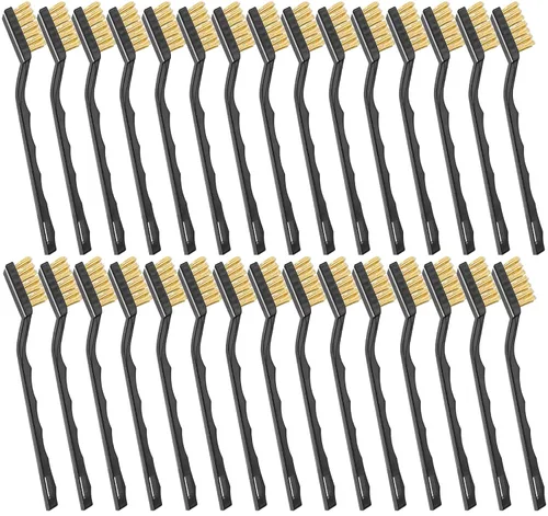 Miniatura 8 de Jeffbaubl 30 piezas de mini cepillo de alambre, cepillos de acero inoxidable de 6.7 pulgadas, cepillo de cerdas de alambre, cepillo de mampostería