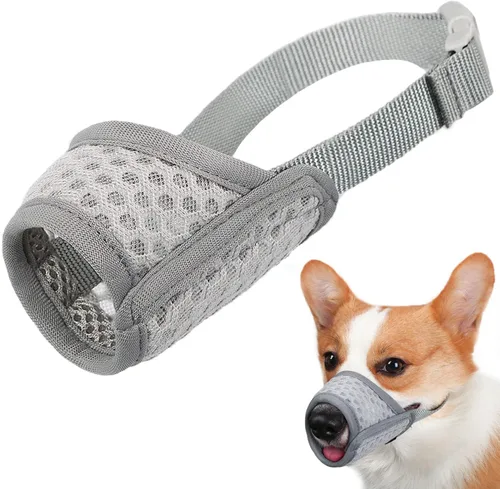 Miniatura 15 de Mayerzon Bozal para perro, bozal de malla suave para cachorros, para perros pequeños, medianos y grandes, chihuahua, caniches, beagle, perro