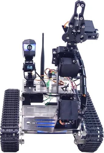 Miniatura 2 de Kit robot FPV Robot Car Kit con brazo robótico cámara HD para Mega 2560, vehículo robótico de chasis de tanque inteligente, aprendizaje inteligente
