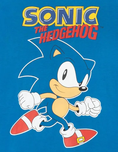 Miniatura 2 de SEGA Sonic the Hedgehog - Conjunto de camiseta atlética y pantalones cortos de malla, tallas para niños pequeños y grandes (2T - 18-20)