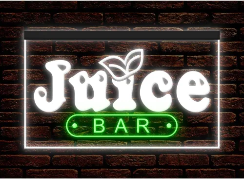 Miniatura 13 de 110034 OPEN Juice Bar Cafe Apple Orange Fruit Shop Display LED Letrero de neón con luz LED (12 x 8 pulgadas, morado)