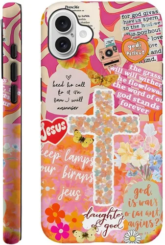 Miniatura 45 de DAIZAG Funda compatible con iPhone 13, funda duradera de protección contra golpes para niñas y mujeres, tema de retazos azul océano Tema