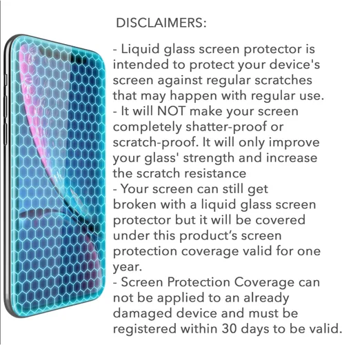 Miniatura 6 de ProofTech Paquete de 2 protectores de pantalla de vidrio líquido con protección de pantalla de $250 (cada uno) para todos los teléfonos
