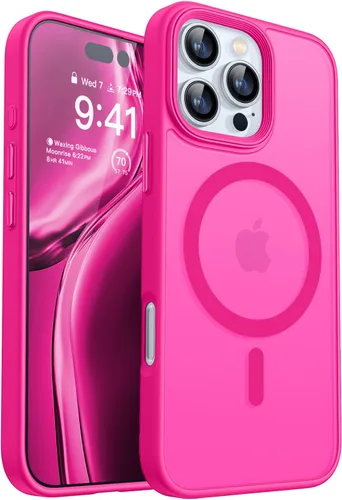 Miniatura 7 de CANSHN Funda magnética para iPhone 15 [compatible con MagSafe y probada contra caídas de grado MIL], funda delgada translúcida mate, antiarañazos, a