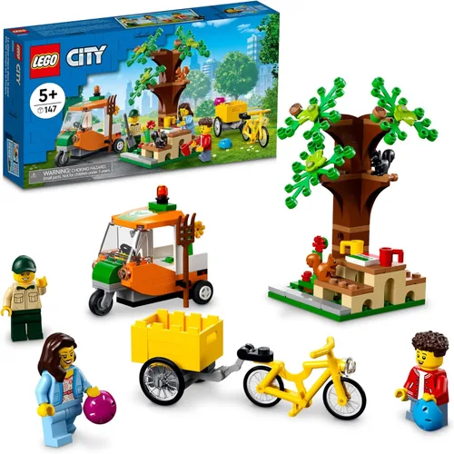 LEGO City Picnic in The Park 60326 Kit de construcción para niños de 5 años en adelante; incluye 3 minifiguras y 2 figuras de ardilla (147 piezas)