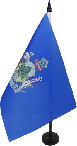 Miniatura 103 de Bandera de mesa de Colorado de 4 x 6 pulgadas, bandera de escritorio del estado de Colorado de EE. UU., 5.9 x 3.9 in, palo y base de plástico negro
