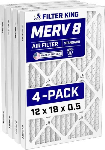 Miniatura 259 de Filter King Filtro de aire 6x6x1 Paquete de 4 Filtros plisados MERV 8 HVAC para horno A/C Fabricado en Estados Unidos Tamaño real: 5.5 x 5.5