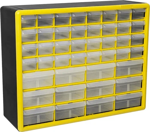 Akro-Mils 10144, Gabinete de almacenamiento con 44 cajones de plástico para organización de garaje, organizador de cuentas, almacenamiento de