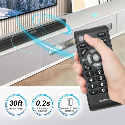 Miniatura 2 de NS-RC4NA-17 - Control remoto de repuesto para Insignia TV NS24D310NA17 NS-24D310NA17 NS24D510MX17 NS-24D510MX17 NS24D510NA17 NS-24D510NA17