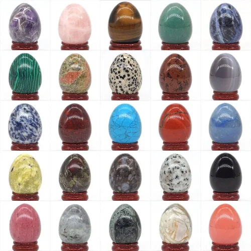Miniatura 2 de Meditación Home Piedras de Cristal de 1.181x1.575 in, huevo Natural, Reiki Gema Mineral, artesanía, decoración del hogar, Regalo