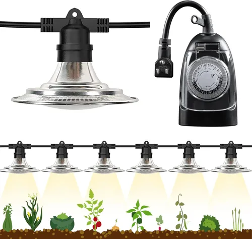 Miniatura 10 de Luces LED de cultivo para invernadero, 12 luces impermeables, luz de crecimiento de plantas de espectro completo, luces de cultivo de invernadero