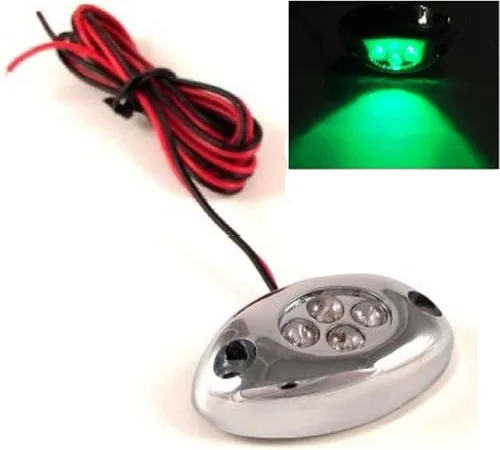 Miniatura 2 de Octane Lighting 1 módulo de acento cromado LED verde para motocicleta, marco picador de luz neón brillante