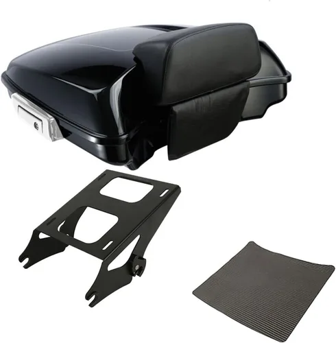 Miniatura 11 de TCT-MOTORPARTS Respaldo Negro Razor de 5.5" para Montaje en Maletero Compatible con Harley Trunk Road Street Glide King Glide 2014-2025 Tronco