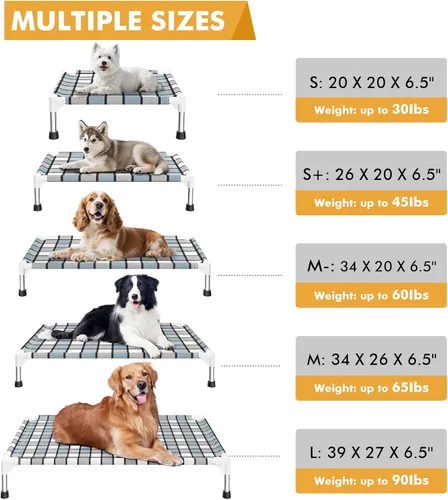 Miniatura 4 de Caghash Cama elevada para perros al aire libre, cama elevada para perros al aire libre, cama elevada para mascotas, cuna para el gusto