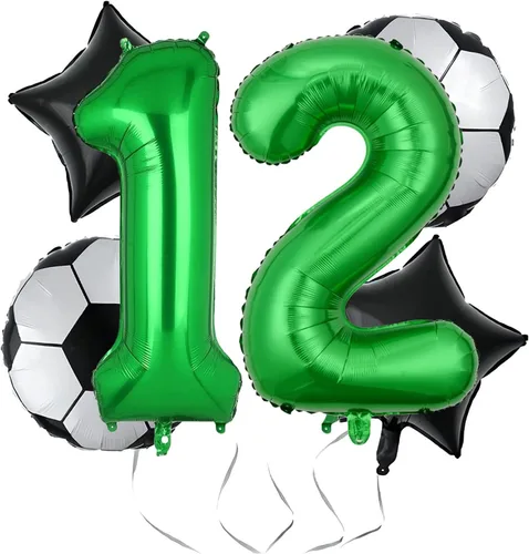 Miniatura 9 de Globos de fútbol para 2º cumpleaños, suministros para fiesta de cumpleaños de fútbol, Copa del Mundo, Deportes de fútbol, decoraciones de fiesta