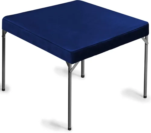 Frienda Mantel plegable de fieltro para mesa de juegos, para jugar cartas de póquer, rompecabezas mahjong, juegos de mesa, mesa no incluida (azul,