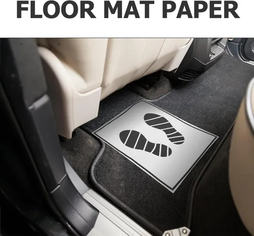 Miniatura 9 de 50 tapetes de papel para automóvil, tapetes de papel para concesionarios, impresos con bonita huella automotriz para suministros de protección