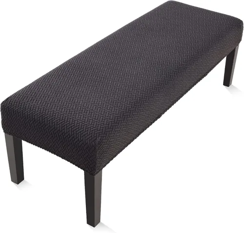 Miniatura 12 de Fuloon - Funda elástica de jacquard para banco de comedor, antipolvo, desmontable, funda para banco lavable, protector de cojín de asiento para Beige