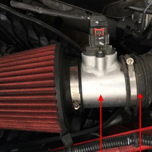Miniatura 9 de Base de sensor de flujo de aire, adaptador de sensor de flujo de aire de masa MAF de aleación de aluminio, medidor de admisión de aire, montaje