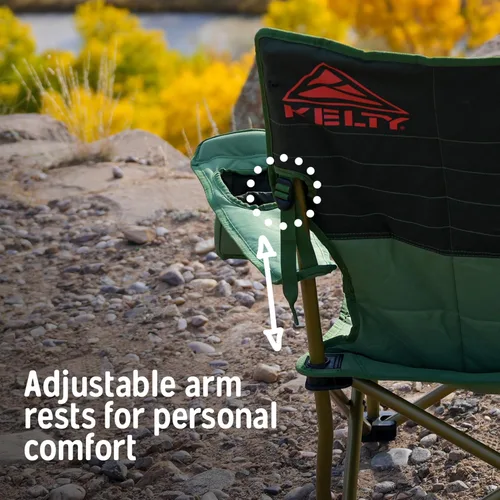Miniatura 7 de Silla Kelty Low Loveseat sobredimensionada de 2 plazas plegable resistente para campamento, asiento doble para partidos de fútbol, reuniones previas