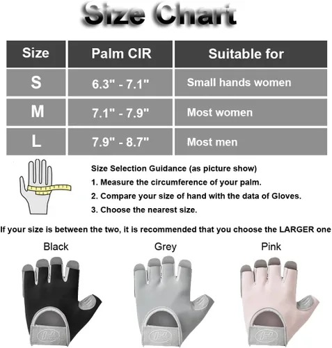 Miniatura 6 de SUJAYU Guantes de entrenamiento para mujeres y hombres, guantes antideslizantes sin dedos para levantamiento de pesas, guantes de entrenamiento