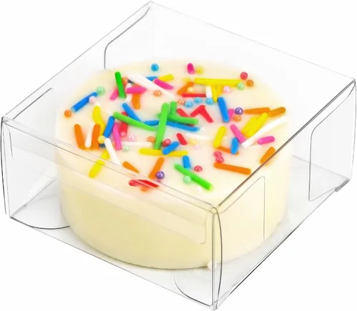 Miniatura 8 de XP-ART 30 PCS Cajas de Regalo Transparentes, 4 x 4 x 4 pulgadas, Cajas de Regalo Transparentes de Plástico para Bodas, Cumpleaños, Pascua, Día