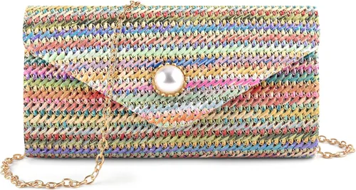 Miniatura 16 de PACETAP Bolsos de mano con diamantes de imitación para mujer, bolsos de noche con purpurina brillante para fiesta de los años 20, boda, compromiso