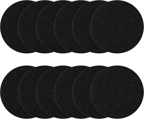 ENLOY - Filtros de compostaje de cocina de 6.5 pulgadas de repuesto de carbón, paquete de 12 filtros de carbón para cubeta de encimera y hogar,