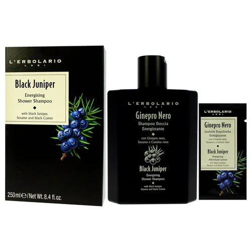 Miniatura 4 de L'Erbolario Champú de ducha energizante Black Juniper - Champú hidratante 2 en 1 y limpiador corporal - Purificador con comino negro - 8.4 oz