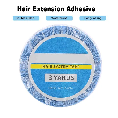 Miniatura 5 de ANGGREK 3 yardas, sin brillo de doble cara herramienta de belleza de unión de cabello impermeable nano extensión de cabello adhesivo tiras
