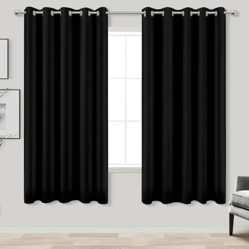 Miniatura 141 de Cortinas opacas de 72 pulgadas extra anchas para dormitorio, puerta corrediza de vidrio y patio, 2 paneles con ojales para oscurecer ventana grande