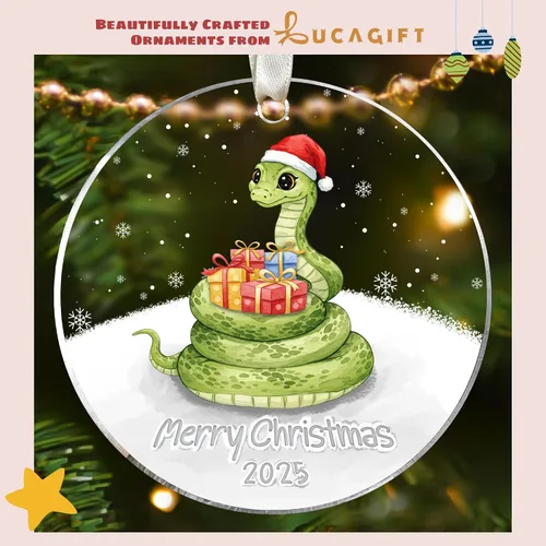 Miniatura 7 de Adorno de serpiente, regalos de serpiente para amantes, mujeres, hombres, divertidos adornos de animales para árbol de Navidad, regalos temáticos