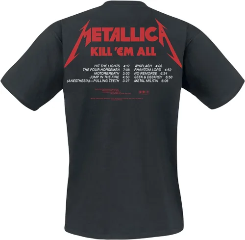 Miniatura 2 de Metallica Camiseta Kill 'Em All Tracks (Back Print) para hombre