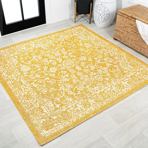 Miniatura 15 de JONATHAN Y Alfombra de pasillo floral tejida para interiores y exteriores 2X8, color crema/verde, tela bohemio texturizada para el patio trasero
