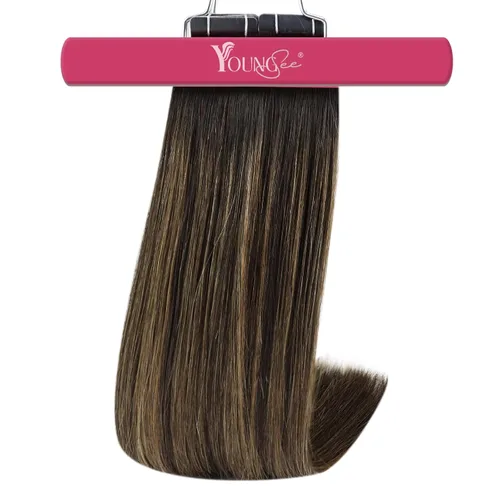 Miniatura 8 de YoungSee Extensiones de Cabello Humano con Cinta Balayage Extensiones de Cabello con Cinta Marrón Oscuro Extensiones de Cabello con Cinta Ombre
